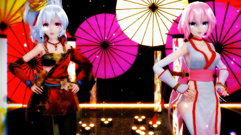 【MMD】忍者巡姬×武士弱音 「宵々古今」